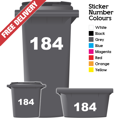 Wheelie clearance bin stickers